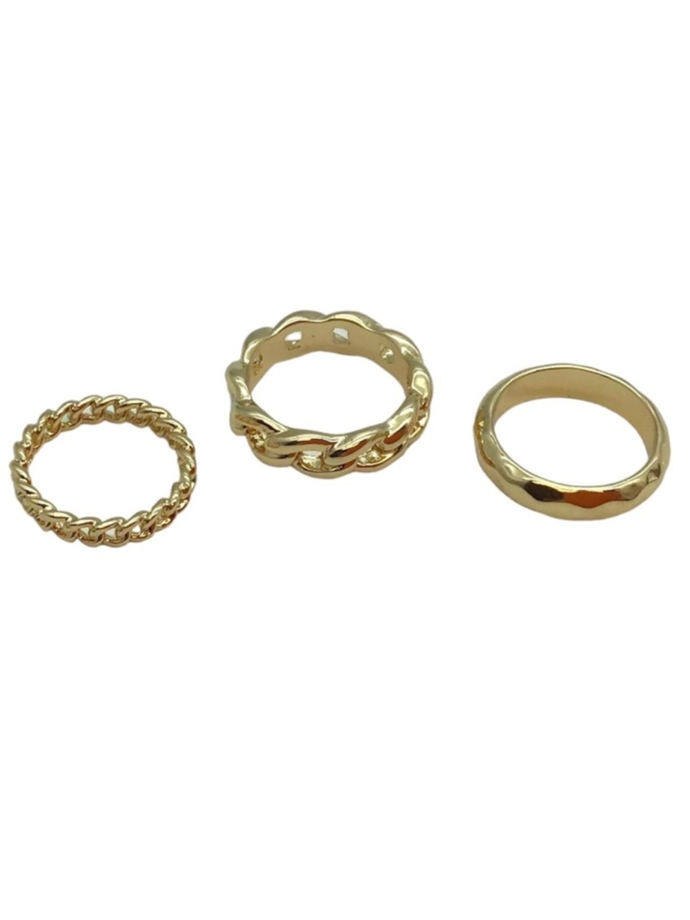 Set of (3) Gold-Tone Rings (NWT) (Size: 6-8) - Picture 2 of 16